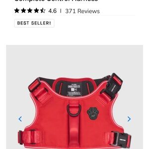 Red Dog Harness with Secure Straps